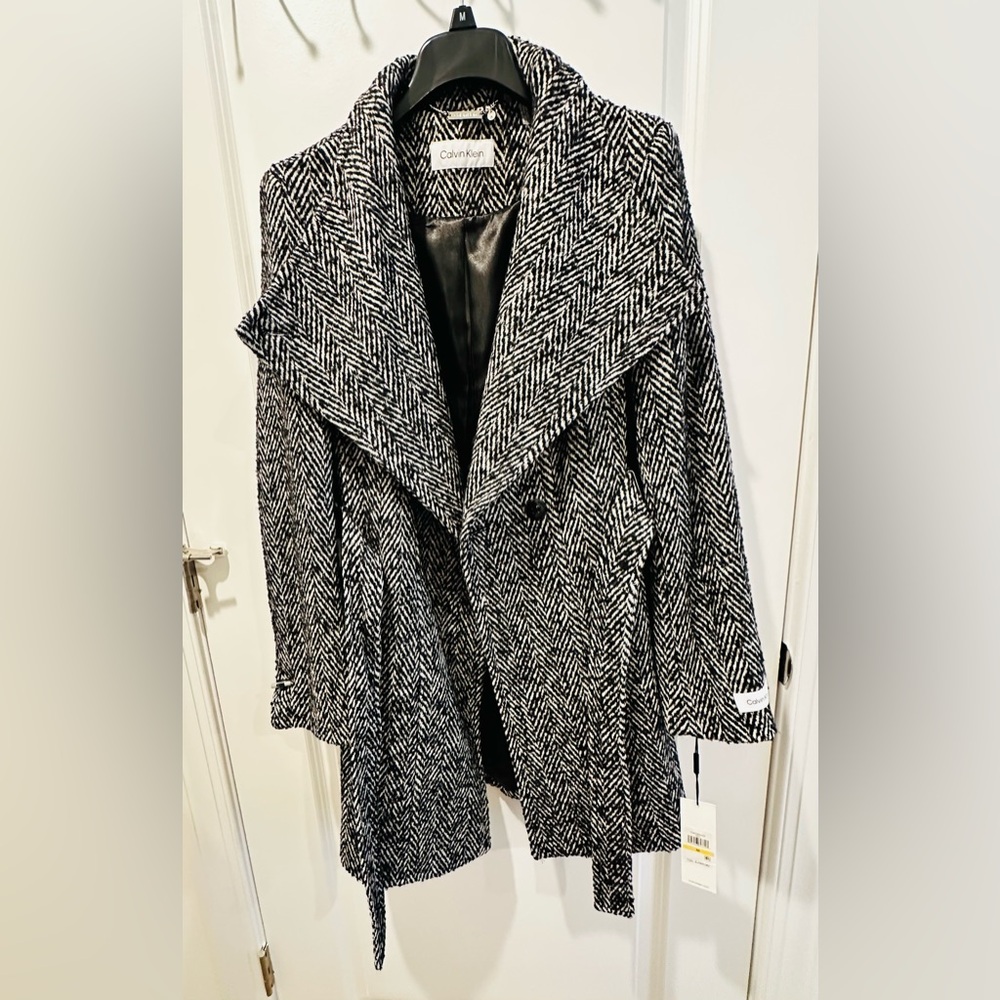 Calvin Klein Belted Peacoat